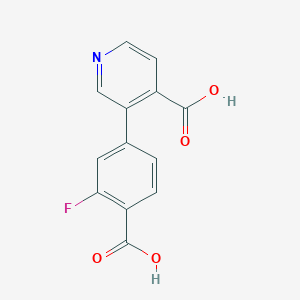 3-(4-Carboxy-3-fluorophenyl)isonicotinic acid