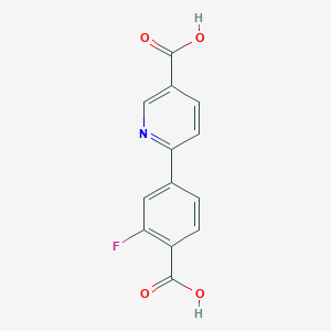 6-(4-Carboxy-3-fluorophenyl)nicotinic acid