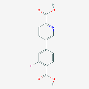 5-(4-Carboxy-3-fluorophenyl)picolinic acid