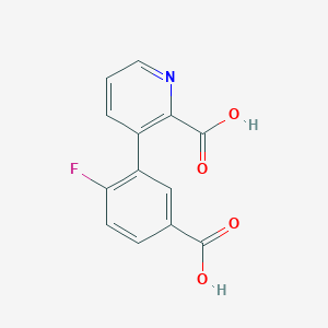 3-(5-Carboxy-2-fluorophenyl)picolinic acid