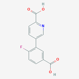 5-(5-Carboxy-2-fluorophenyl)picolinic acid