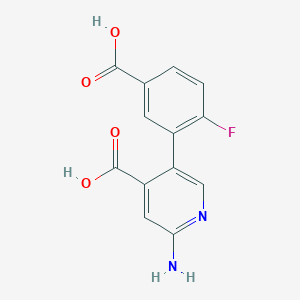 2-Amino-5-(5-carboxy-2-fluorophenyl)pyridine-4-carboxylic acid