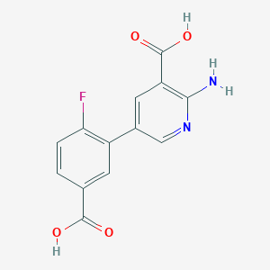 2-Amino-5-(5-carboxy-2-fluorophenyl)pyridine-3-carboxylic acid