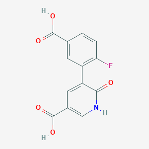 5-(5-Carboxy-2-fluorophenyl)-6-hydroxynicotinic acid