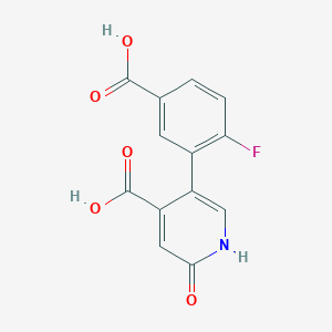 5-(5-Carboxy-2-fluorophenyl)-2-hydroxyisonicotinic acid