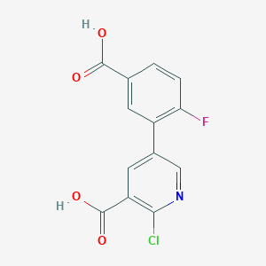 molecular formula C13H7ClFNO4 B6391743 MFCD18317929 CAS No. 1261986-31-5