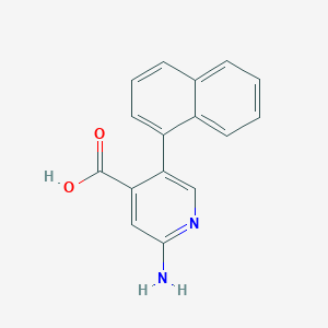 2-Amino-5-(naphthalen-1-yl)isonicotinic acid