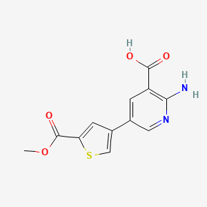 2-Amino-5-[5-(methoxycarbonyl)thiophen-3-YL]nicotinic acid