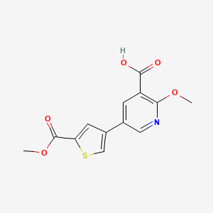 5-[5-(Methoxycarbonyl)thiophen-3-YL]-2-methoxynicotinic acid