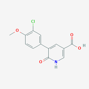 5-(3-Chloro-4-methoxyphenyl)-6-hydroxynicotinic acid, 95%