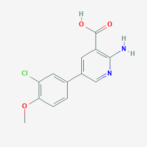 2-Amino-5-(3-chloro-4-methoxyphenyl)pyridine-3-carboxylic acid