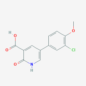 5-(3-Chloro-4-methoxyphenyl)-2-hydroxynicotinic acid, 95%