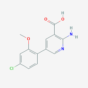 2-Amino-5-(4-chloro-2-methoxyphenyl)pyridine-3-carboxylic acid