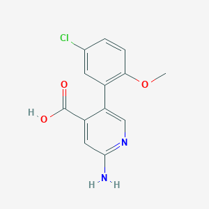 2-Amino-5-(5-chloro-2-methoxyphenyl)pyridine-4-carboxylic acid