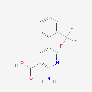 2-Amino-5-(2-(trifluoromethyl)phenyl)nicotinic acid