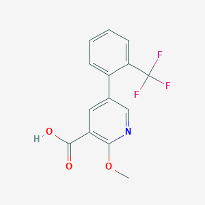 2-Methoxy-5-[2-(trifluoromethyl)phenyl]pyridine-3-carboxylic acid