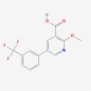 molecular formula C14H10F3NO3 B6392155 2-Methoxy-5-[3-(trifluoromethyl)phenyl]pyridine-3-carboxylic acid CAS No. 1261818-90-9