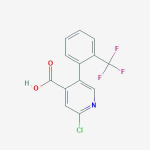 2-Chloro-5-[2-(trifluoromethyl)phenyl]pyridine-4-carboxylic acid