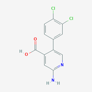 2-Amino-5-(3,4-dichlorophenyl)isonicotinic acid