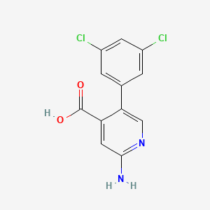 2-Amino-5-(3,5-dichlorophenyl)isonicotinic acid