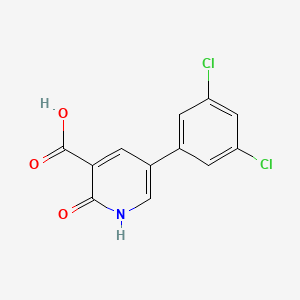 molecular formula C12H7Cl2NO3 B6392464 5-(3,5-Dichlorophenyl)-2-hydroxynicotinic acid CAS No. 1261987-88-5