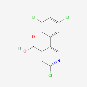 molecular formula C12H6Cl3NO2 B6392466 2-Chloro-5-(3,5-dichlorophenyl)isonicotinic acid CAS No. 1261964-57-1