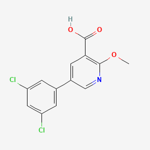 molecular formula C13H9Cl2NO3 B6392483 MFCD18318117 CAS No. 1261964-32-2