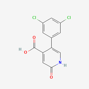 molecular formula C12H7Cl2NO3 B6392497 5-(3,5-Dichlorophenyl)-2-hydroxyisonicotinic acid CAS No. 1261905-95-6