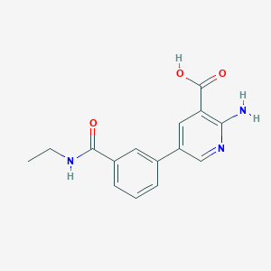 2-Amino-5-[3-(ethylcarbamoyl)phenyl]pyridine-3-carboxylic acid