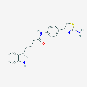 B063927 N-(4-(2-Amino-4,5-dihydro-4-thiazolyl)phenyl)-1H-indole-3-butanamide CAS No. 161806-43-5
