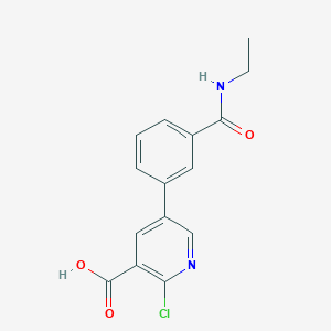 2-Chloro-5-[3-(N-ethylaminocarbonyl)phenyl]nicotinic acid, 95%