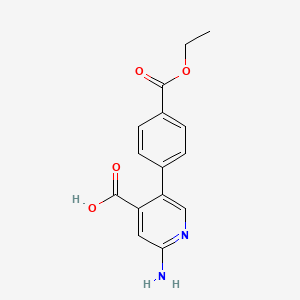 2-Amino-5-(4-ethoxycarbonylphenyl)isonicotinic acid