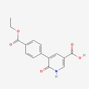 5-(4-Ethoxycarbonylphenyl)-6-hydroxynicotinic acid, 95%