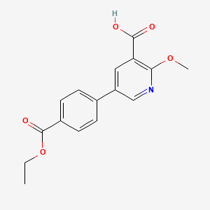 5-(4-Ethoxycarbonylphenyl)-2-methoxynicotinic acid