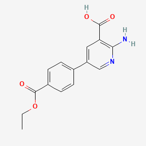 2-Amino-5-(4-ethoxycarbonylphenyl)nicotinic acid, 95%