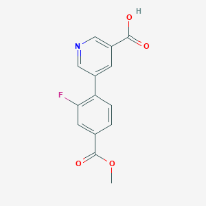 5-(2-Fluoro-4-methoxycarbonylphenyl)nicotinic acid