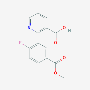 2-(2-Fluoro-5-methoxycarbonylphenyl)nicotinic acid