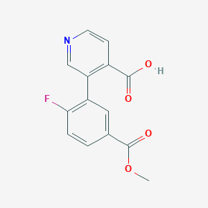 3-(2-Fluoro-5-methoxycarbonylphenyl)isonicotinic acid