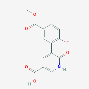 5-(2-Fluoro-5-methoxycarbonylphenyl)-6-hydroxynicotinic acid