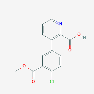 3-(4-Chloro-3-methoxycarbonylphenyl)picolinic acid