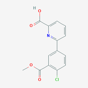 6-(4-Chloro-3-methoxycarbonylphenyl)picolinic acid