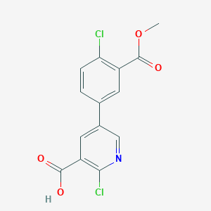 2-Chloro-5-(4-chloro-3-methoxycarbonylphenyl)nicotinic acid