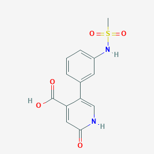 2-Hydroxy-5-(3-methylsulfonylaminophenyl)isonicotinic acid