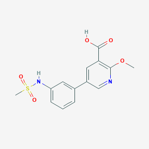 2-Methoxy-5-(3-methylsulfonylaminophenyl)nicotinic acid