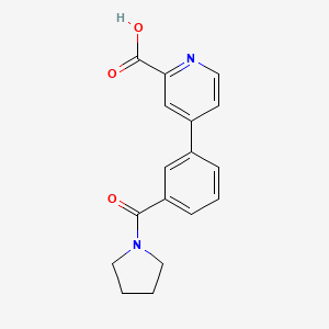 4-(3-Pyrrolidinylcarbonylphenyl)picolinic acid