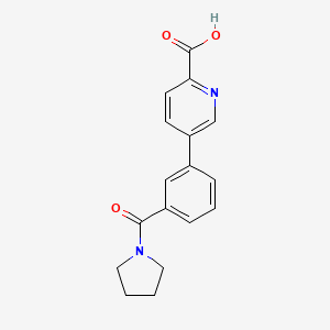 5-(3-Pyrrolidinylcarbonylphenyl)picolinic acid