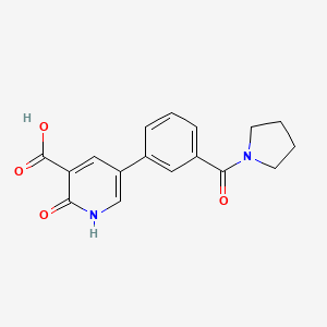 2-Hydroxy-5-(3-pyrrolidinylcarbonylphenyl)nicotinic acid