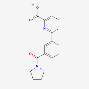 6-(3-Pyrrolidinylcarbonylphenyl)picolinic acid