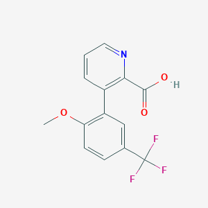 3-(2-Methoxy-5-trifluoromethylphenyl)picolinic acid