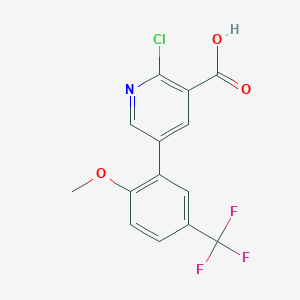 molecular formula C14H9ClF3NO3 B6394508 MFCD18318566 CAS No. 1261950-92-8